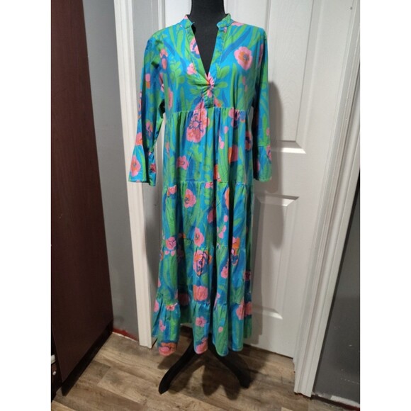 Annie Selke Pine Cone Hill Fantastic Floral Nightdress Dress Sz XL Boho Comfort - Picture 3 of 10